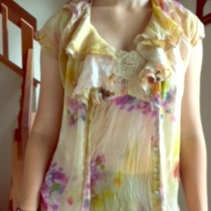 Silk Camisole and Blouse set